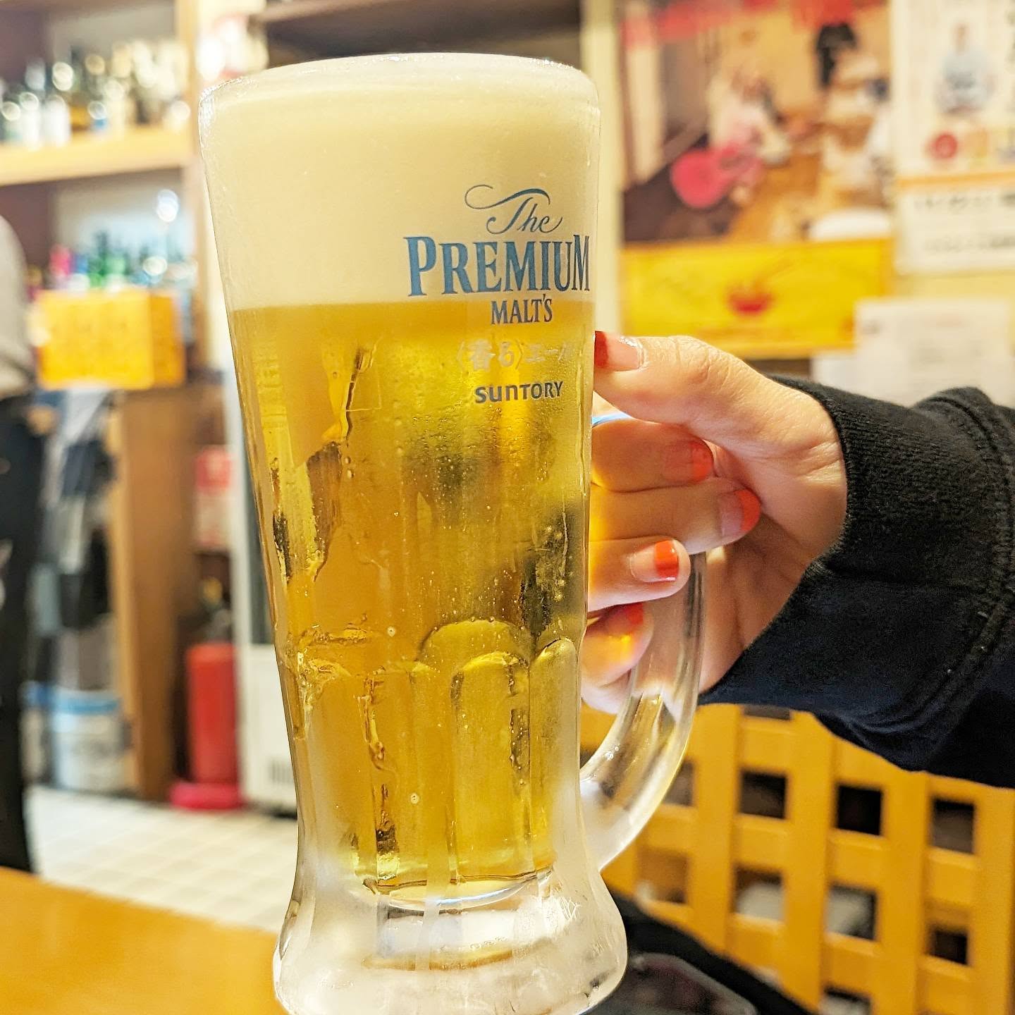 山本ホップが頂いたサントリーの「プレミアムモルツ 神泡達人店」
