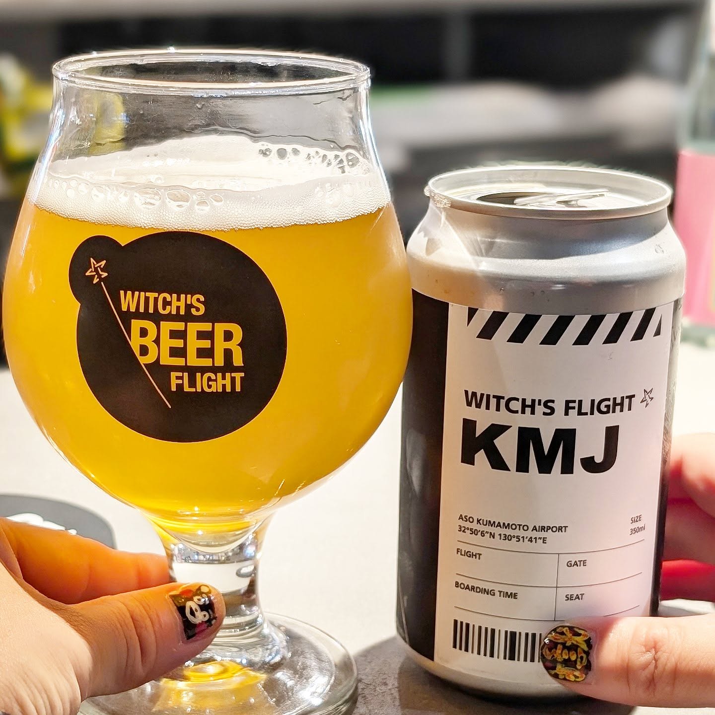山本ホップが頂いたAMAKUSA SONAR BEERの「WITCH'S FLIGHT KMJ」