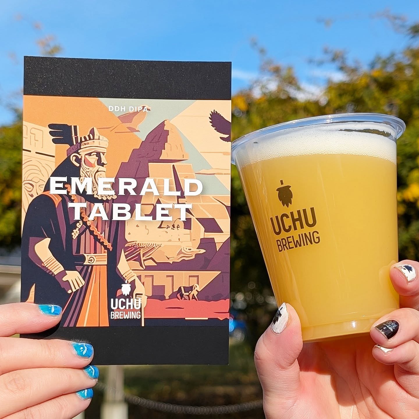 山本ホップが頂いたうちゅうブルーイングの「EMERALD TABLET DDH DIPA」